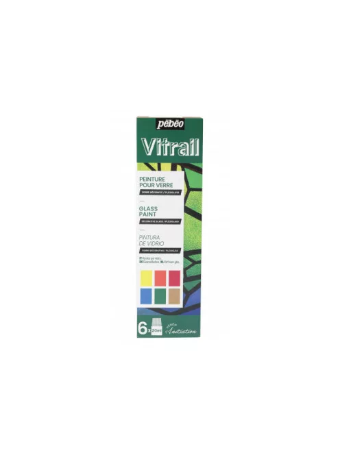Vitrail üvegfesték szett 6x20ml