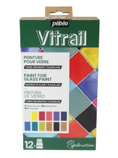Vitrail üvegfesték készlet 12x20ml