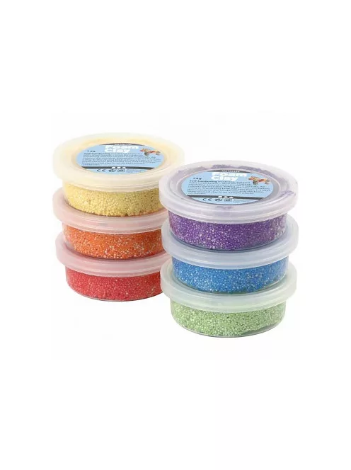 Foam Clay - öntkeményedő golyós anyag, 6 színű készlet