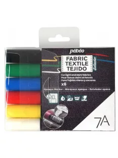 Textil marker szett 7A 6 db - alapszínek