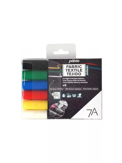 Textil marker szett 7A 6 db - alapszínek