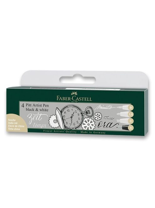 Faber-Castell marker készlet 4 db fekete-fehér