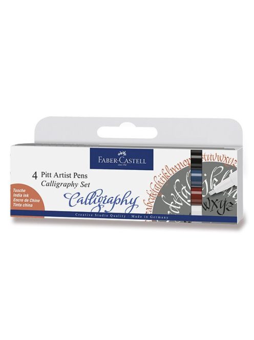 Faber-Castell 4 db-os kalligráfia sötét filctoll készlet