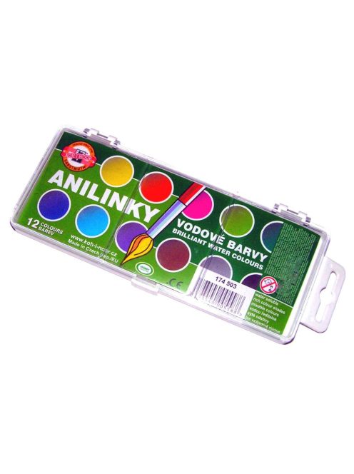 Anilinek - vízben oldódó színek 12 db