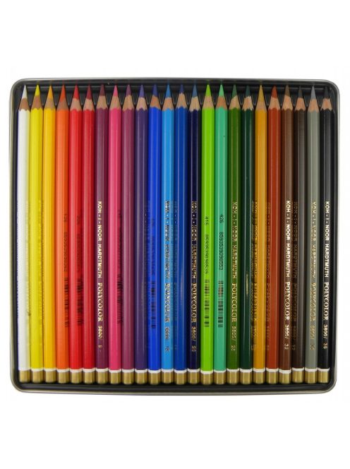 Polycolor színes ceruzakészlet 24 db-os fémdobozban