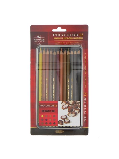 Polycolor barna színű színes ceruzák, 12 db