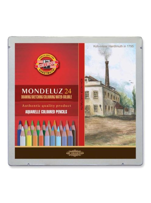 Mondeluz akvarell színes ceruza készlet, 24 db-os, tájképes