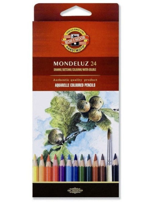Mondeluz akvarell színes ceruzák 24 db papír csomagolásban