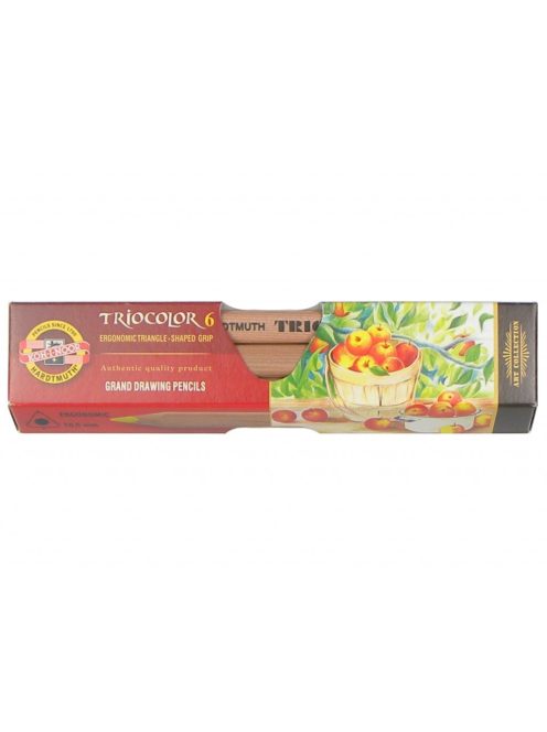 Háromszög alakú színes ceruzakészlet, Triocolor, 6 db-os