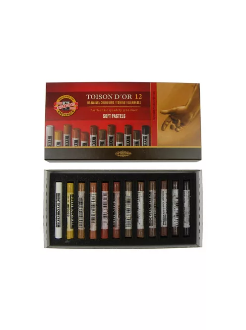 Toison dusty artistic brown chalk 12 pcs