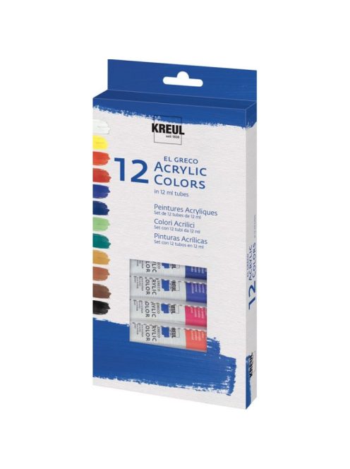 El Greco akrilfesték készlet 12x12ml
