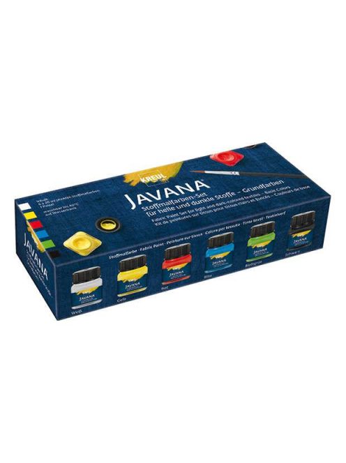 Színkészlet világos és sötét jávai textíliákhoz 6x20ml