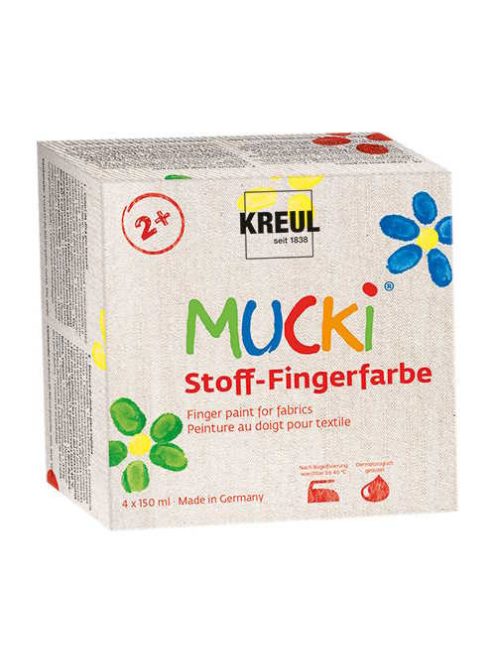 Ujjfestékek textilekhez Mucki 4x150ml