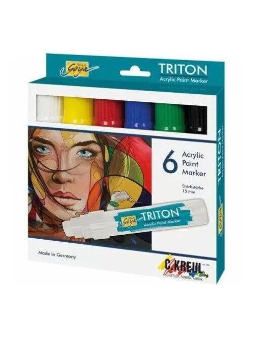 Triton akril markerek készlet 6 db 15 mm