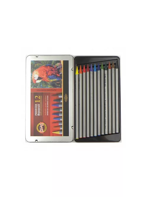 Watercolor coloured pencils progresso in varnish 12 pcs