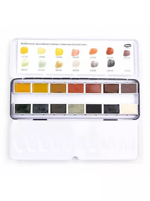 akvarell paints Kremer 881002 – earth set 14 pcs