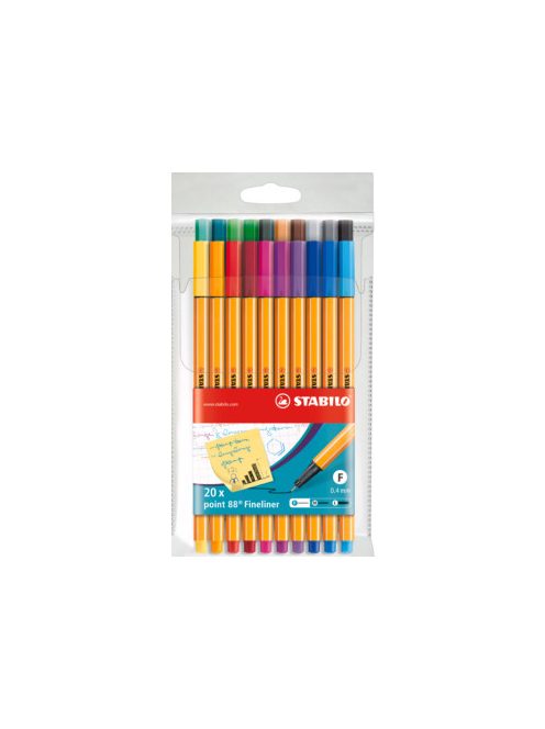 Stabilo 88 Fineliner készlet 20 db PVC
