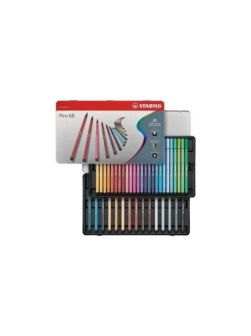 Stabilo Pen 68 markerkészlet - 40 db-os dobozban
