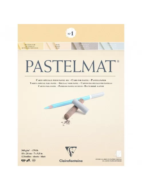 Pasztell tömb Pastelmat 24x30cm lágy árnyalatok 360g 12 lap