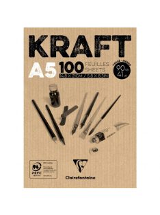 Barna Kraft jegyzettömb A4 90g, 100 lap