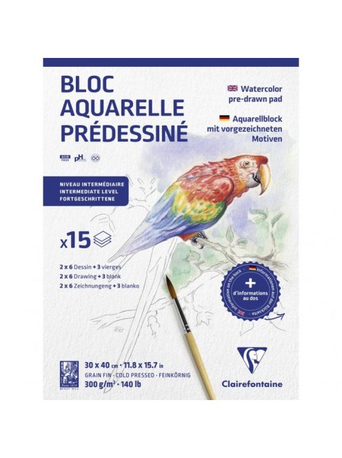 Animals watercolor coloring books 30x40cm 15 lap