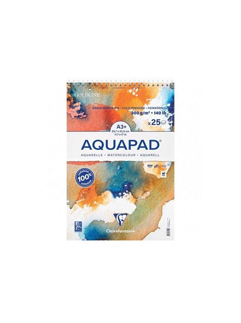 Akvarell tömb Goldline A3 300g, spirálkötésű