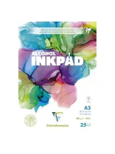 Alkohol tintához való blokk Inkpad glued A3 90g
