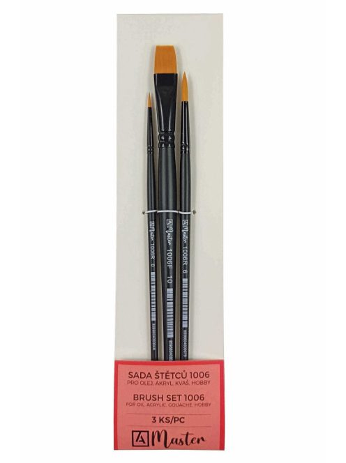 Ecsetkészlet Master 1006 rövid nyelű 3 db