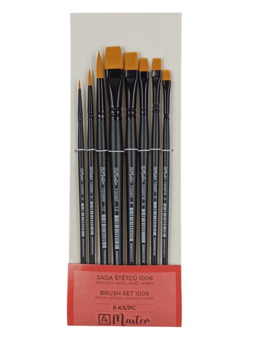 Ecsetkészlet Master 1006 rövid nyelű 8 db