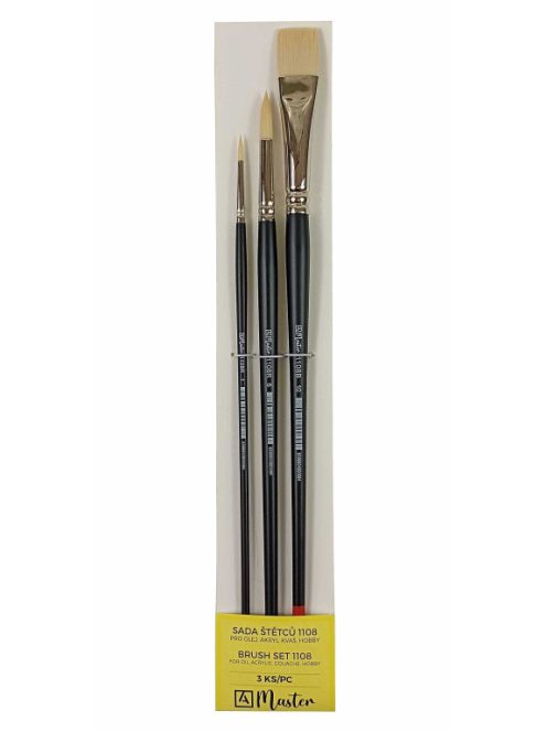 Ecsetkészlet Master 1108 hosszú nyelű 3 db