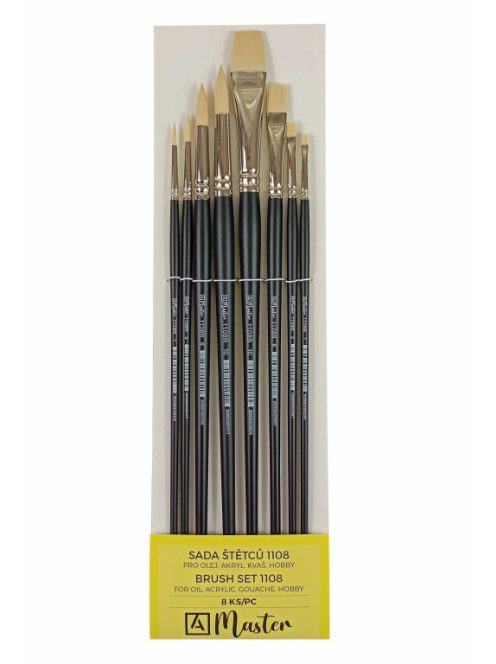 Master 1108 hosszú nyelű ecsetkészlet 8 db-os