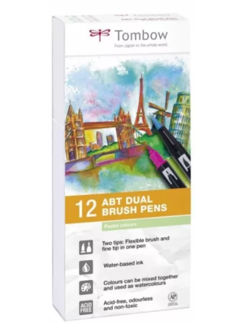 Tombow marker készlet 12 db - pasztell