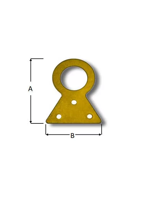 Lapos fém kampó csavarokhoz – 2-es méret