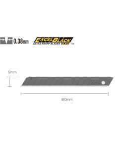 Csere pengék 9 mm Olfa ASBB-10 Excel fekete