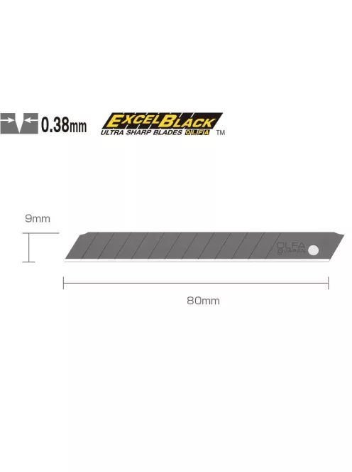 Pótpengék 9mm Olfa ASBB-10 Excel Black