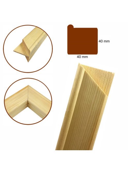 Feszítő lécek profil 40x40mm – 80cm