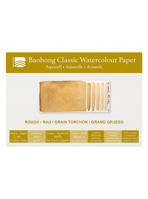 akvarell pad Baohong Classic 18x26cm rough 300g