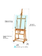 Nagy bükkfa festőállvány Meeden type H 6018
