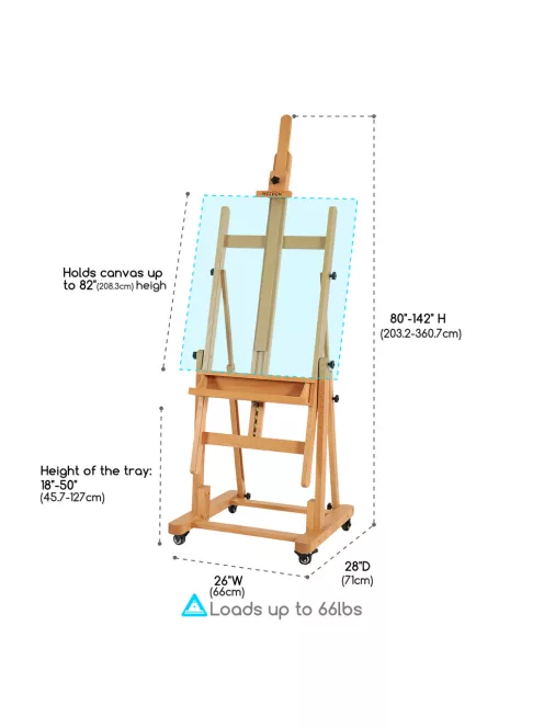 Nagy bükkfa festőállvány Meeden type H 6018