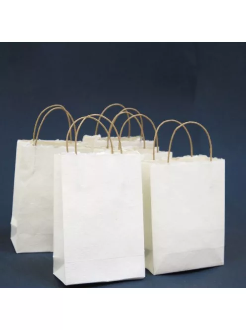 Khadi táska kézzel készített papírból 25x20cm fehér
