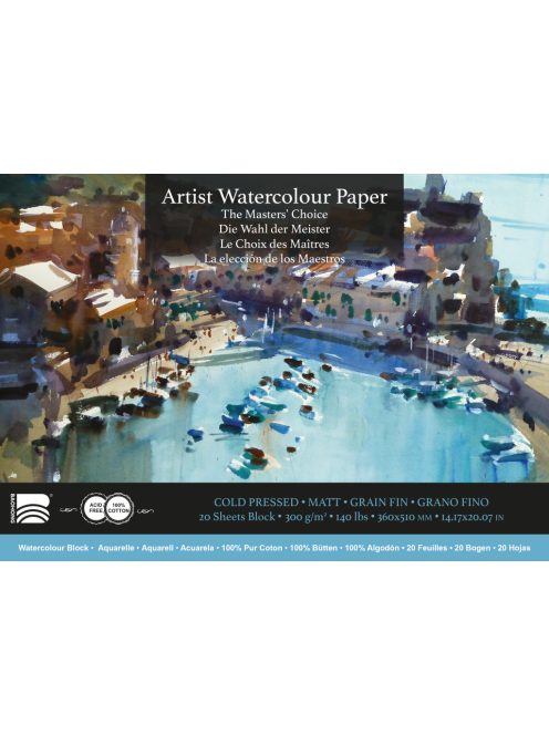 Akvarell tömb Baohong Masters 36x51cm cold pressed 300g