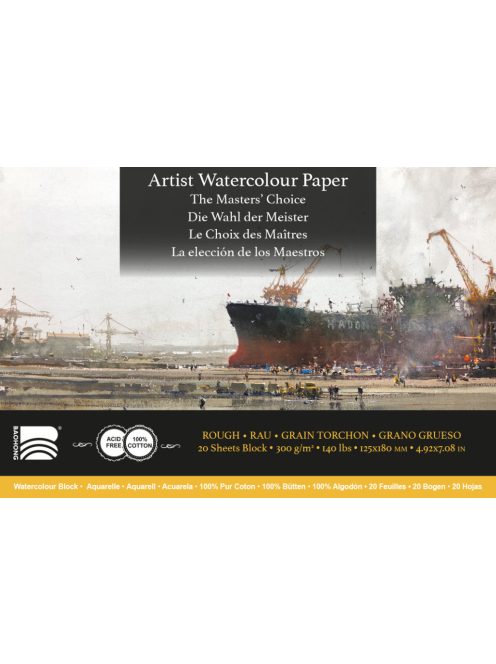 Akvarell tömb Baohong Masters 12.5x18cm durva 300g