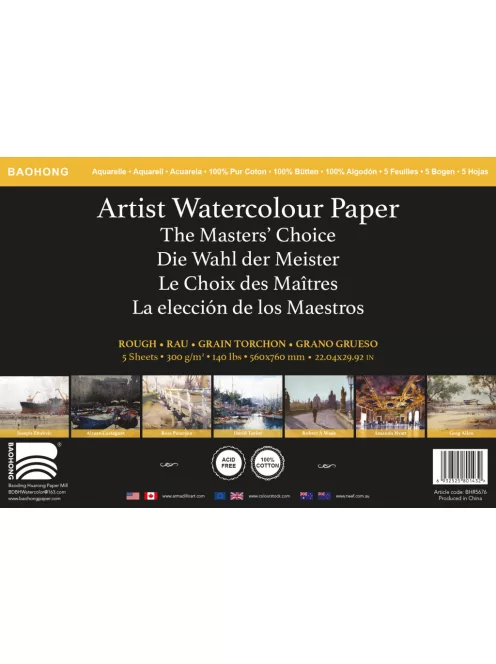 Baohong Masters akvarell papír 300gsm 56x76cm durva