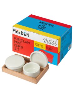 Porcelain palettes / cups 2 pcs with lid