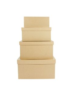 4 darabos kartondoboz készlet