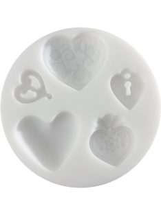 Cernit szilikon forma átmérője 7 cm szívek