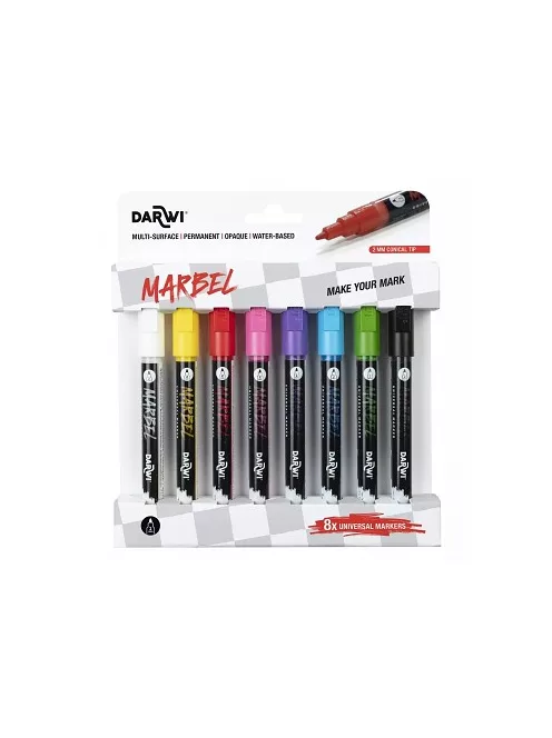 Marbel akril marker készlet 8 db 2mm – Bright