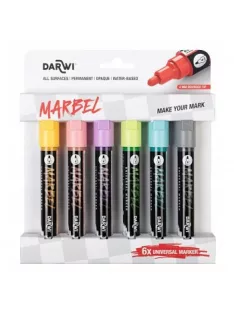 Marbel akril marker készlet 6 pcs 4mm – Pastel
