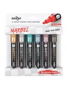 Marbel akril marker készlet 6 db 4mm – Metallic