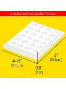 Porcelain palette rectangular 24 wells 11x15cm with lid